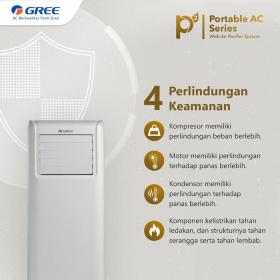GREE AC Portable 1 PK - Air Purifier - Multiplen Speeds - Warna